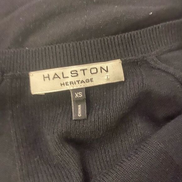 Halston Heritage wool/silk sweater dress with ruffle trim, XS - Picture 11 of 12